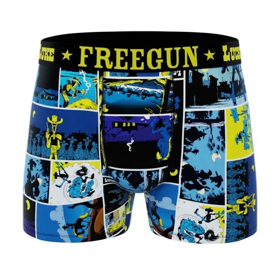Boxer Homme Microfibre "Lucky Luke" (Boxers Homme) Freegun chez FrenchMarket