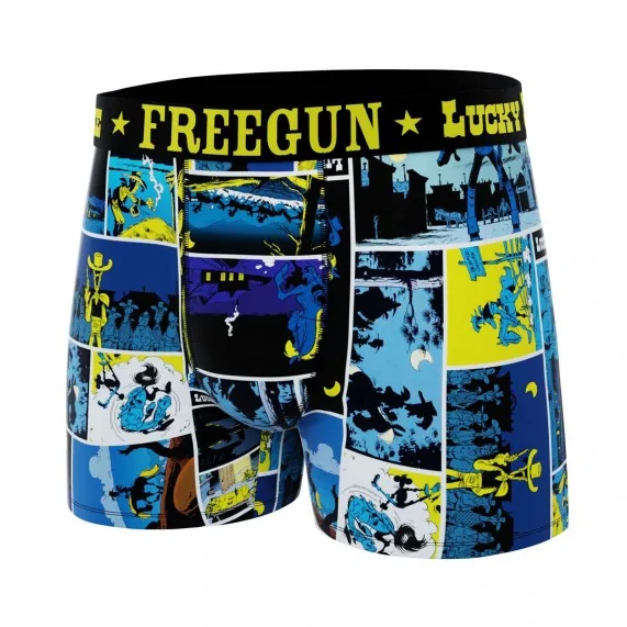 Boxer Homme Microfibre "Lucky Luke" (Boxers Homme) Freegun chez FrenchMarket