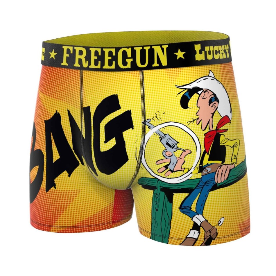 Lucky Luke" Heren Microvezel Boxershort (Herenboxershorts) Freegun chez FrenchMarket