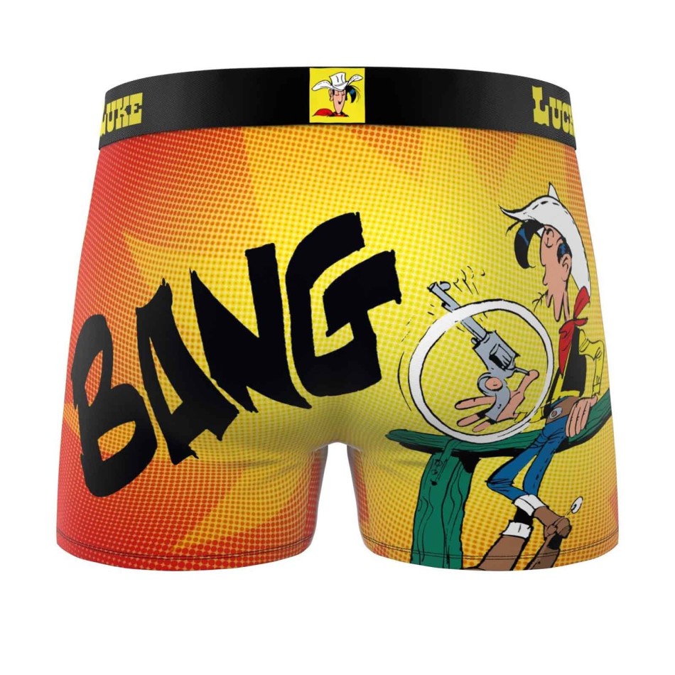 Lucky Luke Boxerbyxor i mikrofiber för män Freegun (Officiell licens)