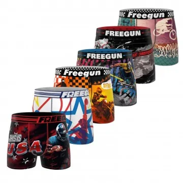 Set di 6 boxer sportivi estremi da uomo (Boxer da uomo) Freegun chez FrenchMarket