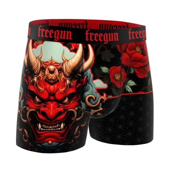 Lot de 6 Boxers Homme Microfibre "Skull & Tatoo" (Lot boxers Homme) Freegun chez FrenchMarket