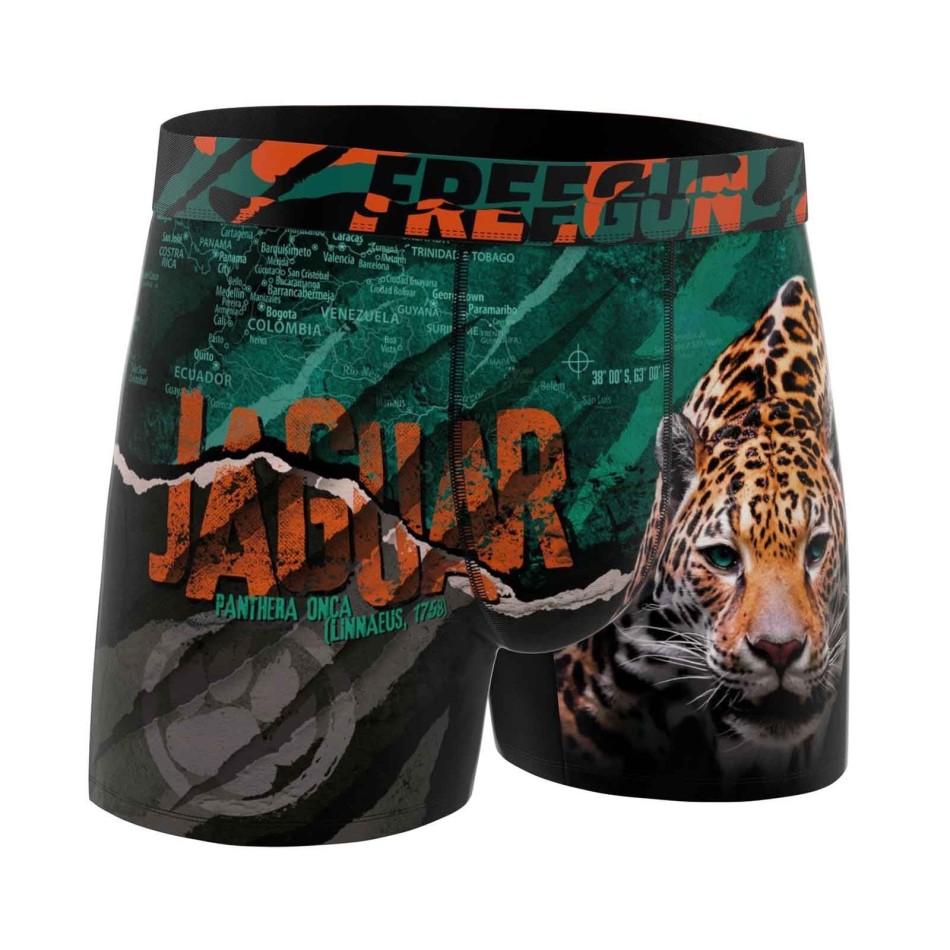 6er-Pack Boxershorts "Tiere" für Männer aus Mikrofaser (Boxershorts für Männer) Freegun auf FrenchMarket