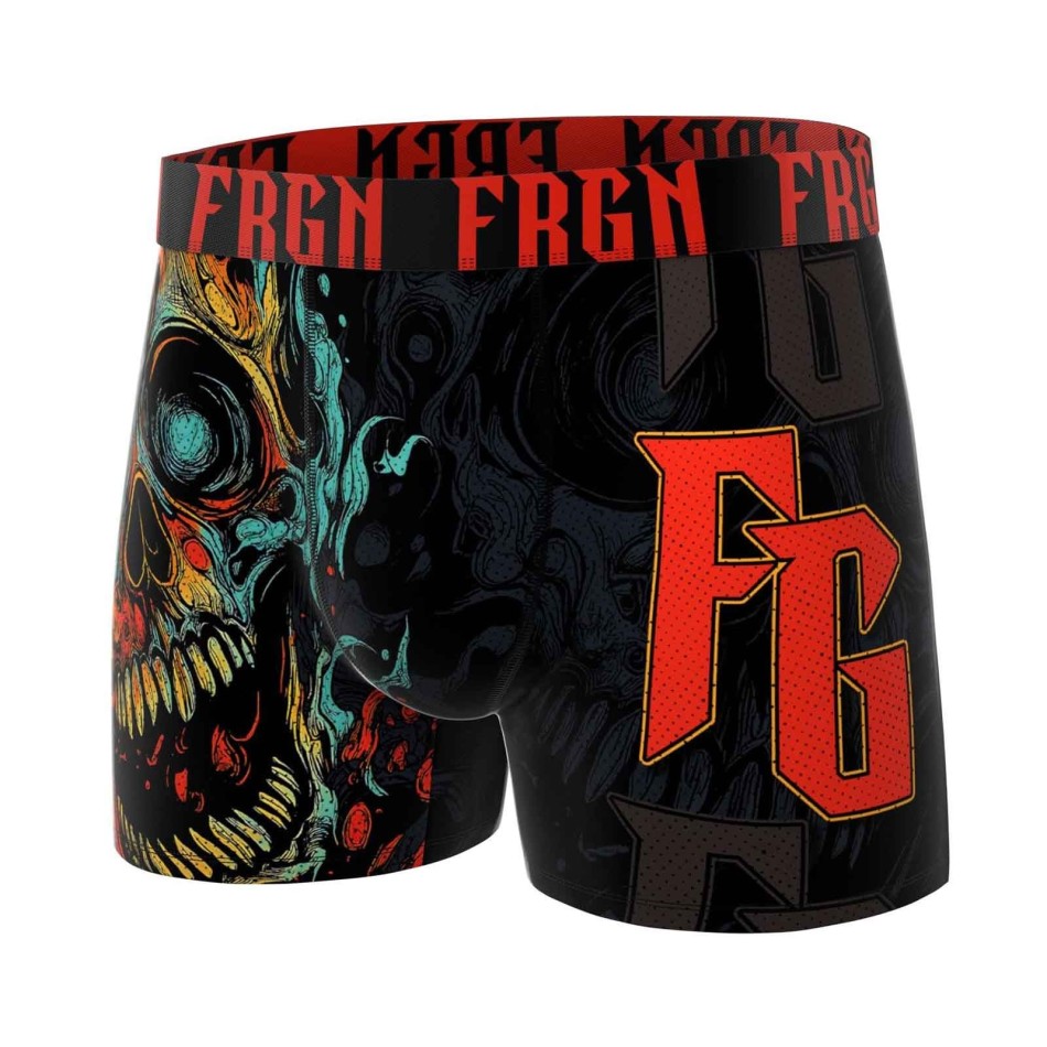 FREEGUN Set om 6 boxershorts med dödskalle och tatuering i mikrofiber för män Fri leverans
