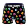 Herren-Boxer aus Baumwolle "Apéricube Vache qui rit" (Apéricube - Lachende Kuh) (Boxershorts Mann) Freegun auf FrenchMarket
