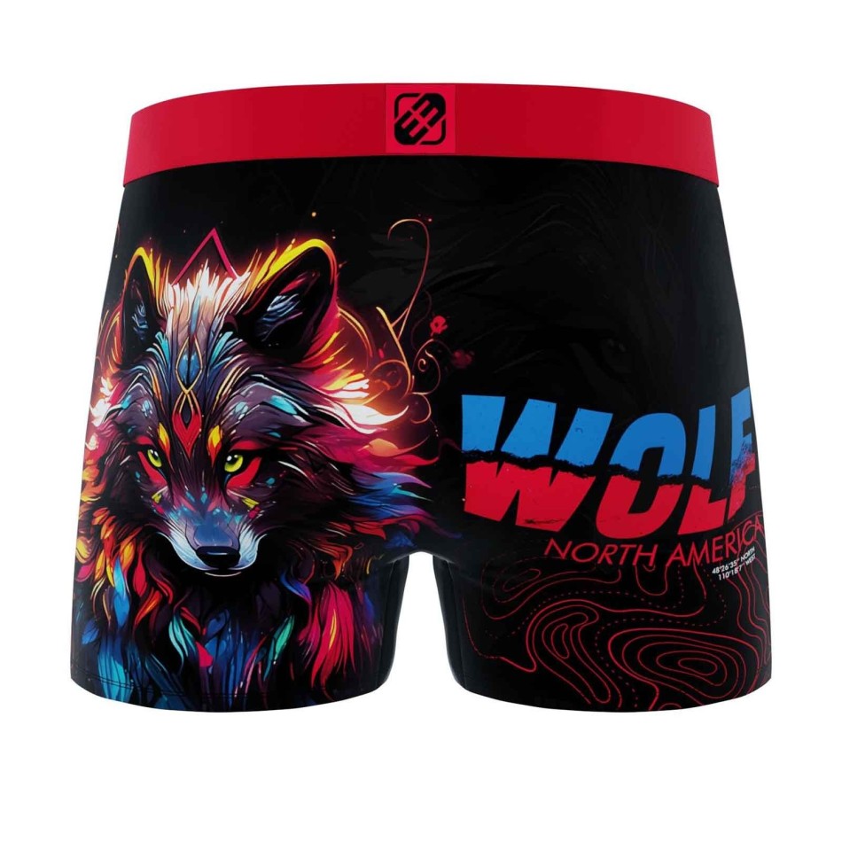 Boxershorts i mikrofiber för män Freegun Wolf - andningsaktiv komfort