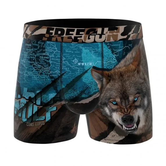 Boxer "Wolf" in microfibra per uomo (Boxer da uomo) Freegun chez FrenchMarket