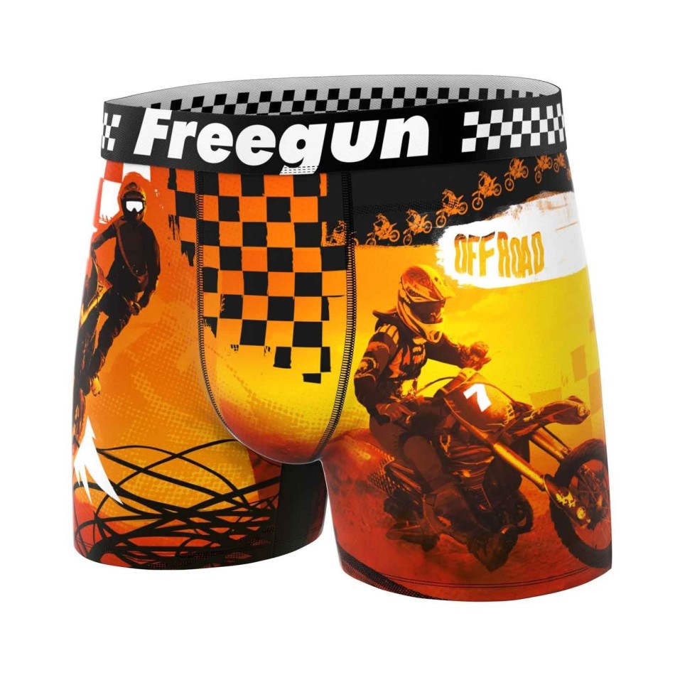 Boxer Homme Microfibre "Sport Moto" (Boxers Homme) Freegun chez FrenchMarket