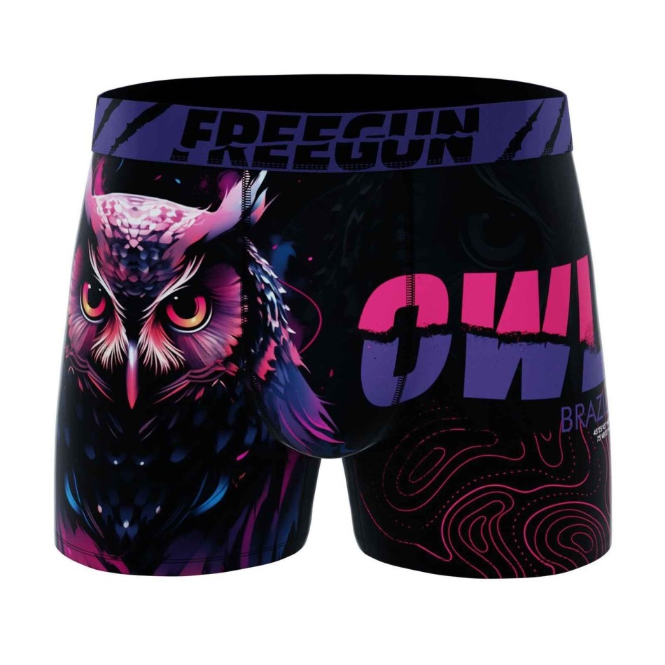 Uil" Microvezel Boxer voor mannen (Herenboxershorts) Freegun chez FrenchMarket