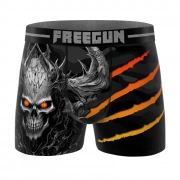 Boxer Homme Microfibre "Skull Tête de Mort" (Boxers Homme) Freegun chez FrenchMarket