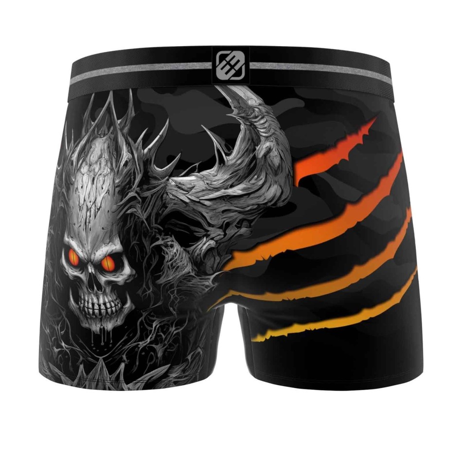 FREEGUN Boxerkalsong med dödskalle i mikrofiber för män