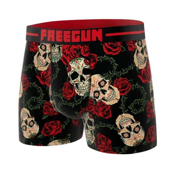 Boxer con calavera y huesos cruzados (Calzoncillos para hombre) Freegun chez FrenchMarket