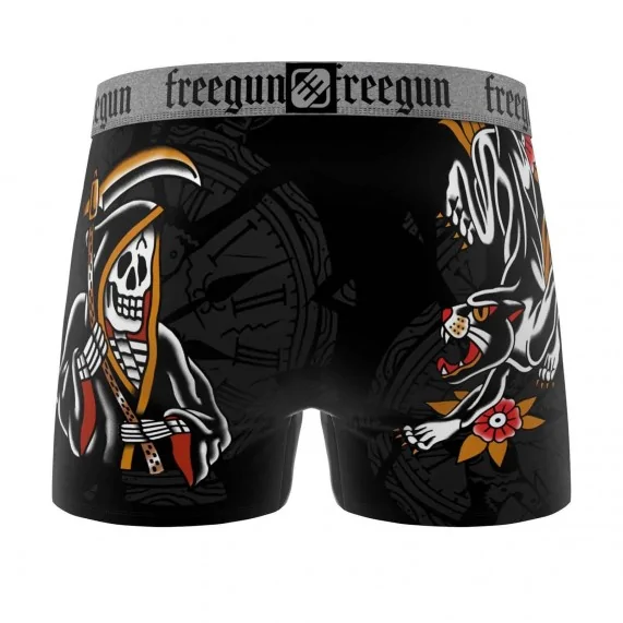 Boxer Homme Microfibre "Skull Tête de Mort" (Boxers Homme) Freegun chez FrenchMarket