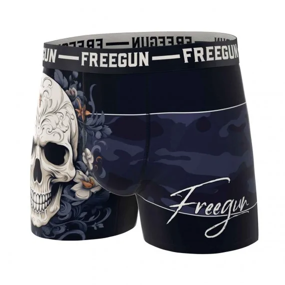 Boxer Homme Microfibre "Skull Tête de Mort" (Boxers Homme) Freegun chez FrenchMarket