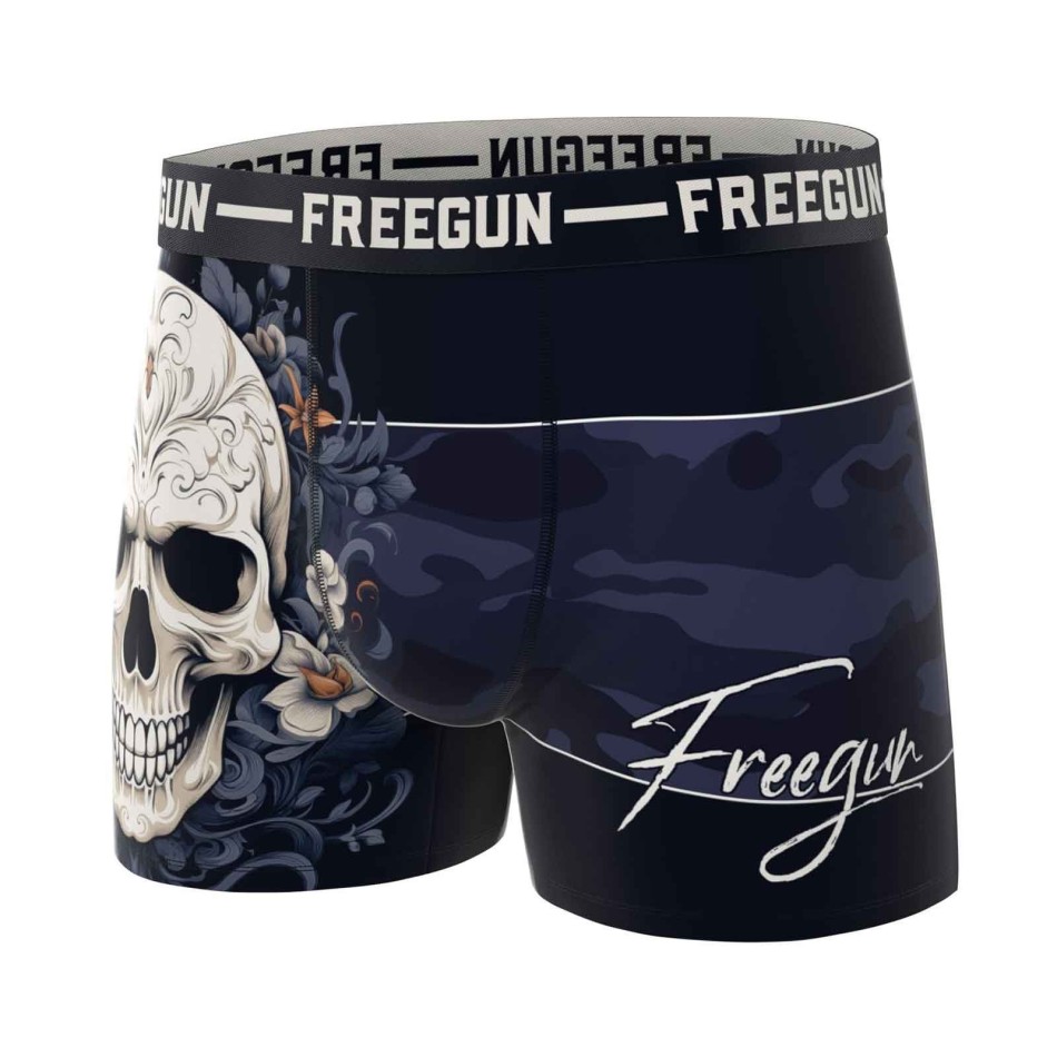 Boxer Mann Skull Totenkopf (Boxershorts Mann) Freegun auf FrenchMarket