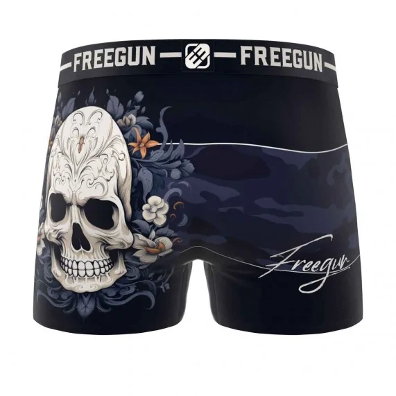 Boxer Homme Microfibre "Skull Tête de Mort" (Boxers Homme) Freegun chez FrenchMarket