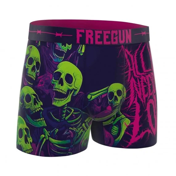Boxer Homme Microfibre "Skull Tête de Mort" (Boxers Homme) Freegun chez FrenchMarket
