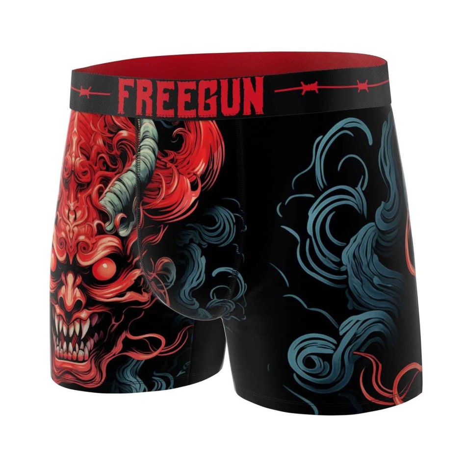 Heren Microvezel Boxermasker "Samurai ONI (Herenboxershorts) Freegun chez FrenchMarket