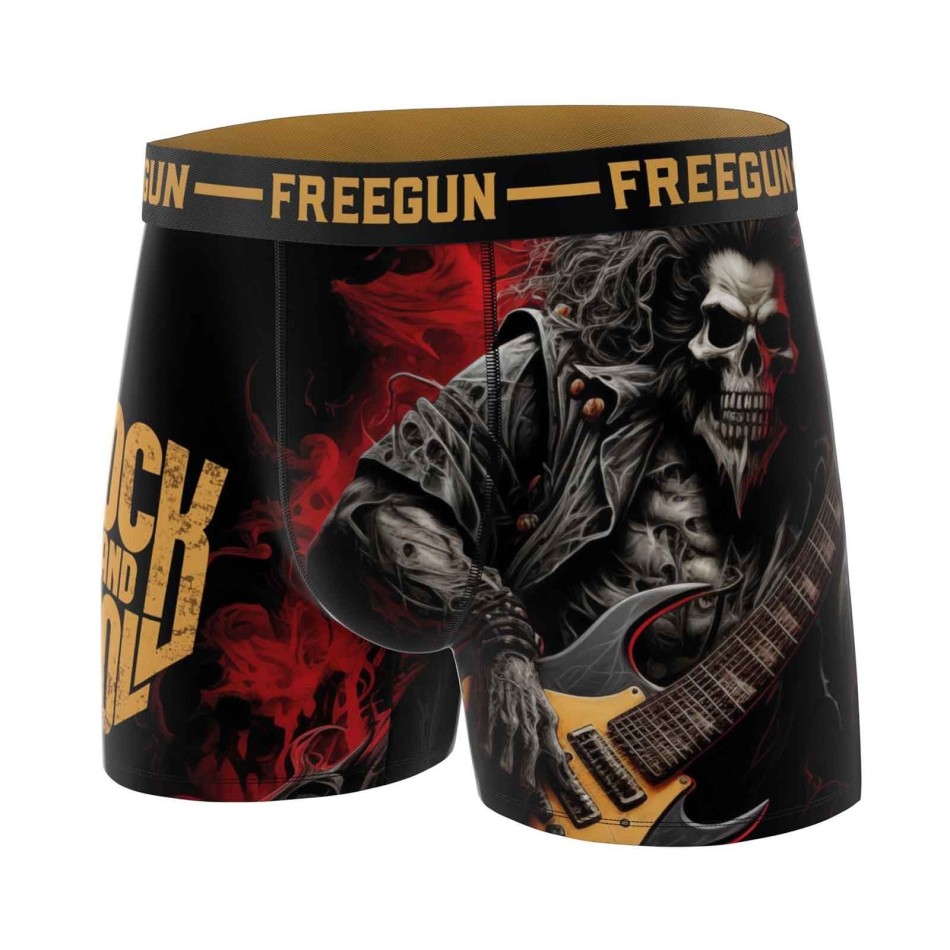 Boxer da uomo "Rock n Roll" in microfibra (Boxer da uomo) Freegun chez FrenchMarket