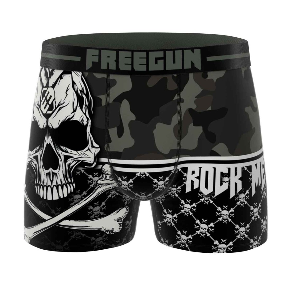 Rock n Roll" Microvezel herenboxershort (Herenboxershorts) Freegun chez FrenchMarket