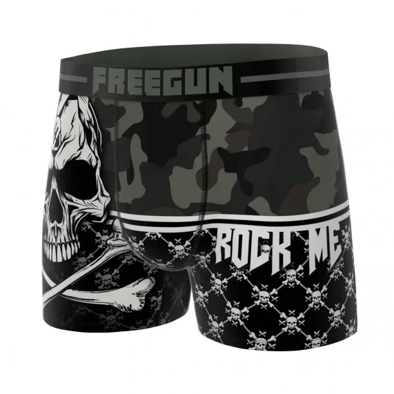 Rock n Roll" Microvezel herenboxershort (Herenboxershorts) Freegun chez FrenchMarket