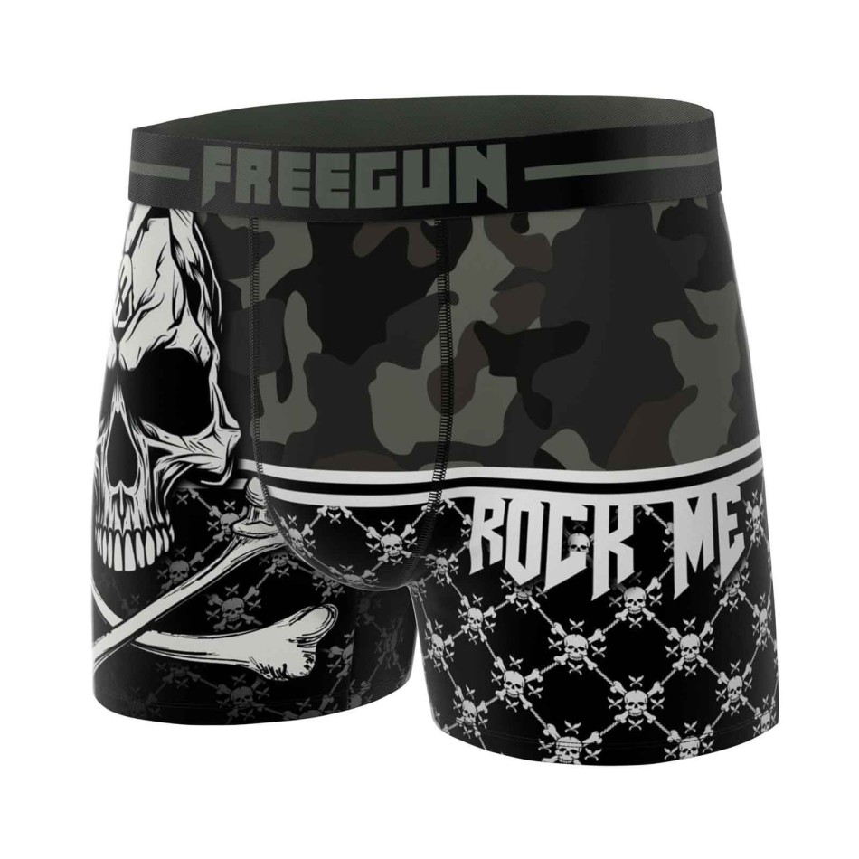 Rock n Roll" Microvezel herenboxershort (Herenboxershorts) Freegun chez FrenchMarket