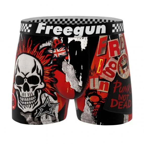 Boxer da uomo "Rock n Roll" in microfibra (Boxer da uomo) Freegun chez FrenchMarket