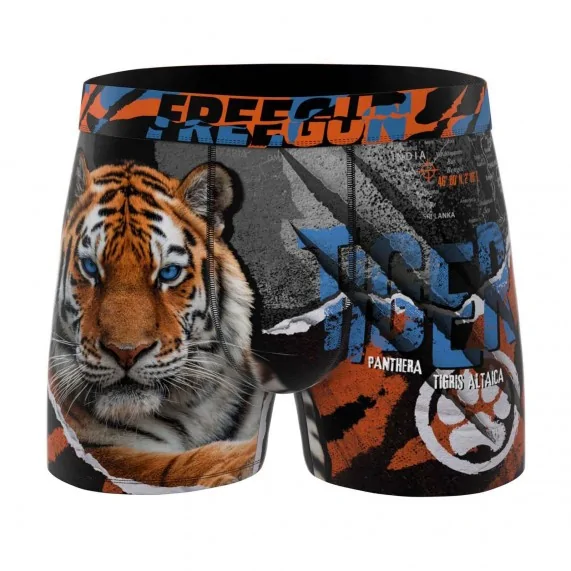 Tiger" Microfiber Boxer Briefs for Men (Men's boxer shorts) Freegun on FrenchMarket