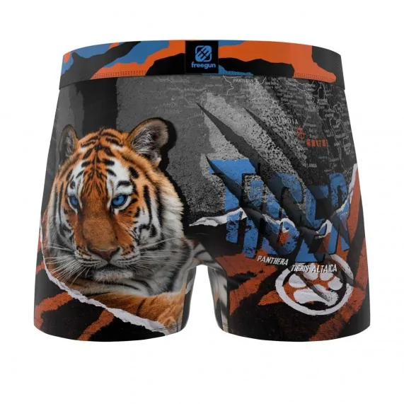Tiger" Microfiber Boxer Briefs for Men (Men's boxer shorts) Freegun on FrenchMarket