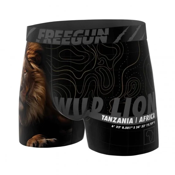 Lion" Men's Microfiber Boxer Briefs (Men's boxer shorts) Freegun on FrenchMarket