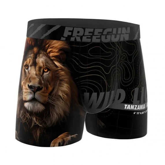 Boxer Mann Mikrofaser "Lion" (Boxershorts Mann) Freegun auf FrenchMarket