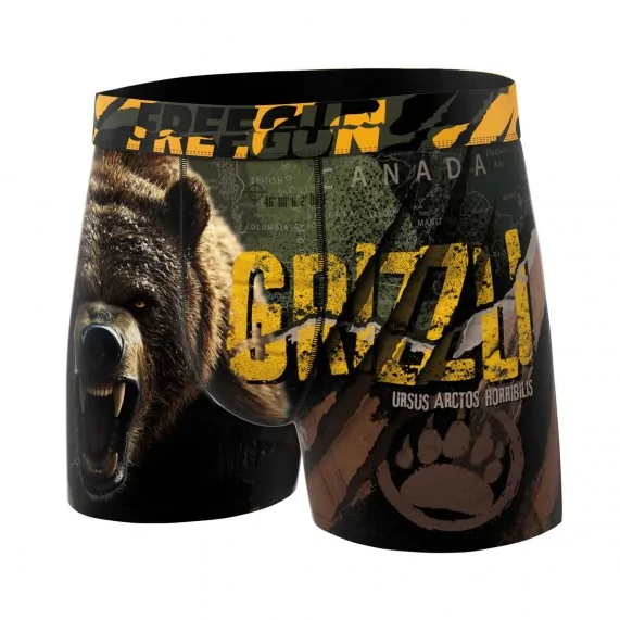 Boxer Homme Microfibre "Ours" (Boxers Homme) Freegun chez FrenchMarket