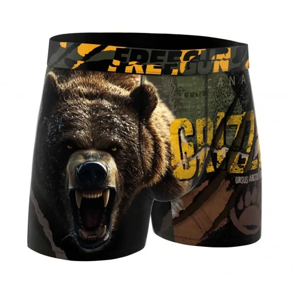 Boxer Homme Microfibre "Ours" (Boxers Homme) Freegun chez FrenchMarket