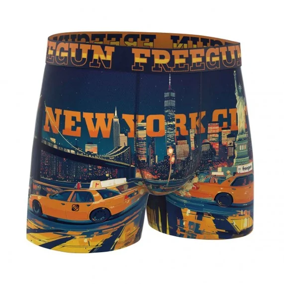Boxer Homme Microfibre "NYC Taxi Yellow" (Boxers Homme) Freegun chez FrenchMarket