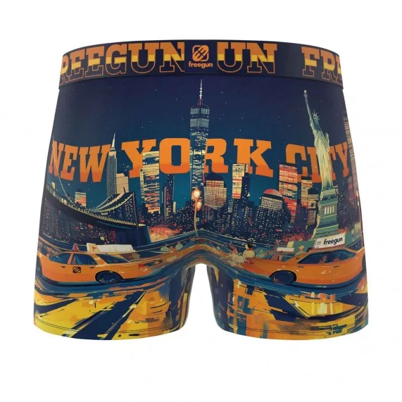 Boxer Homme Microfibre "NYC Taxi Yellow" (Boxers Homme) Freegun chez FrenchMarket
