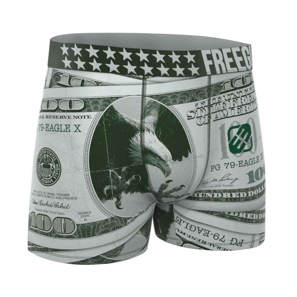 Dollars" boxerkalsonger i mikrofiber för män Freegun på FrenchMarket