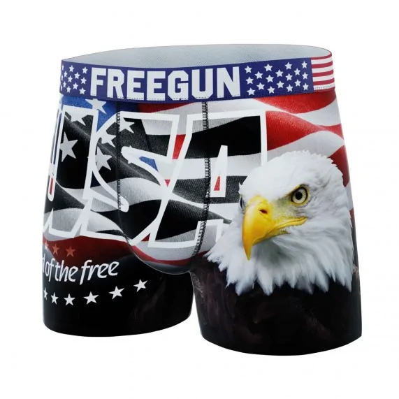 Boxer Homme Microfibre "Collection USA" (Boxers Homme) Freegun chez FrenchMarket