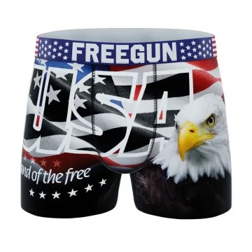 Boxer Homme Microfibre "Collection USA" (Boxers Homme) Freegun chez FrenchMarket