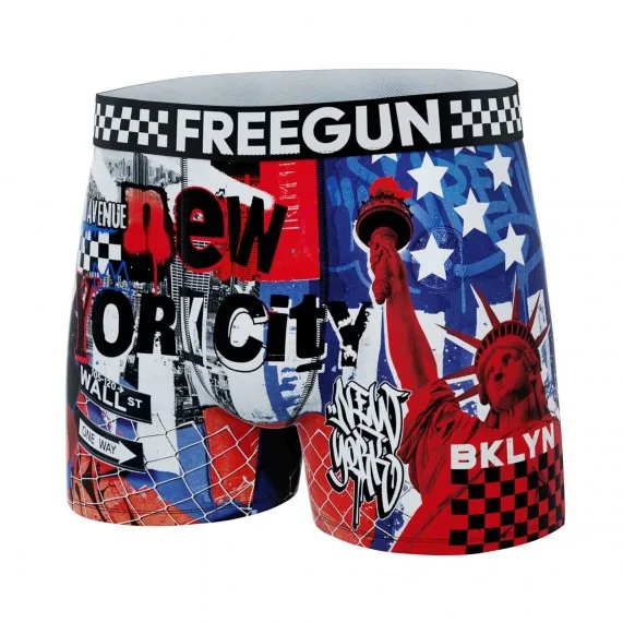 Boxer Homme Microfibre "Collection USA" (Boxers Homme) Freegun chez FrenchMarket