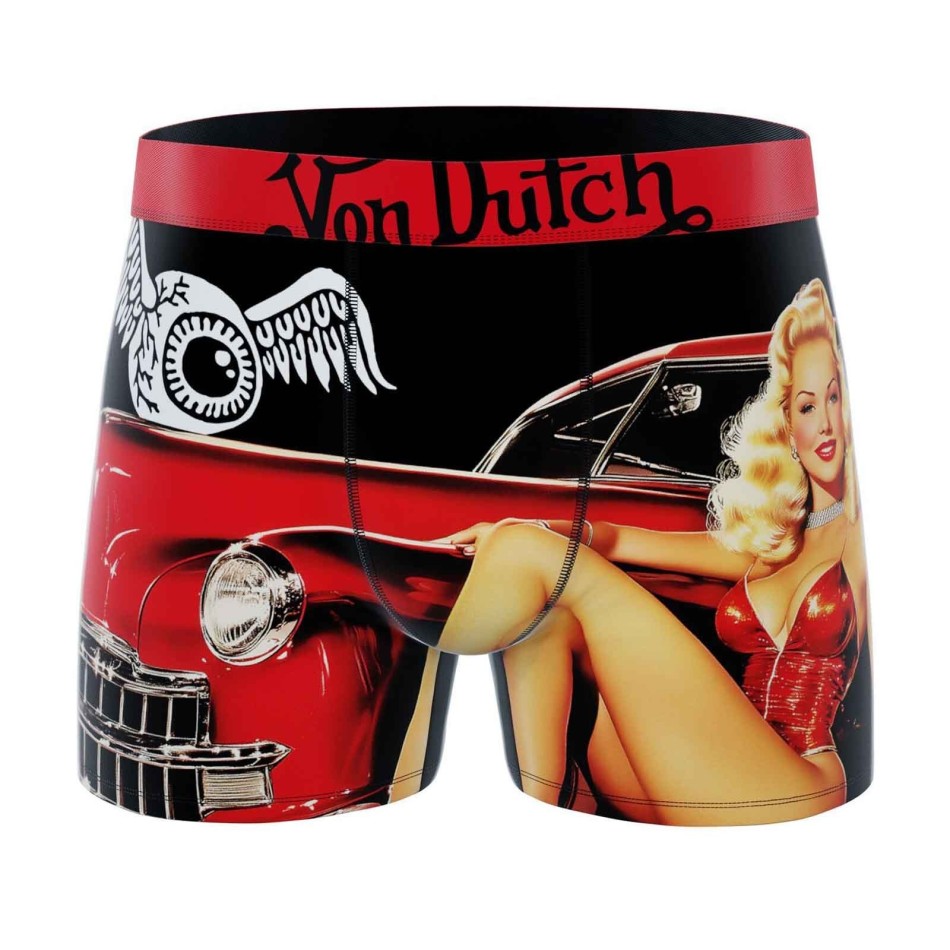 Men's Microfiber Pin-Up Boxer - Von Dutch | Comfort & Vintage Style