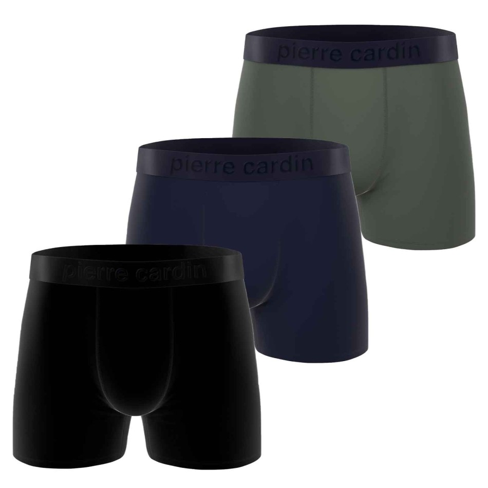 Juego de 3 bóxers de algodón para hombre "Paolo" (Calzoncillos para hombre) Pierre Cardin chez FrenchMarket