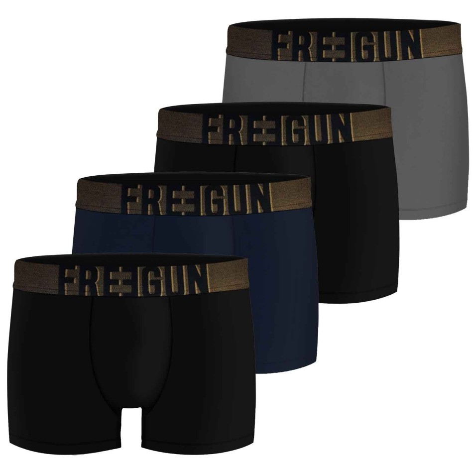 4er-Pack Boxershorts für Herren aus Mikrofaser mit Soft Touch "Signature KARL" (Boxershorts für Männer) Freegun auf FrenchMarket