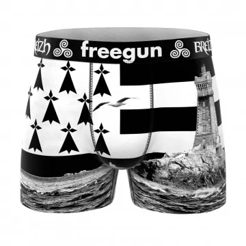 Boxer Homme Microfibre "La Bretagne" (Boxers Homme) Freegun chez FrenchMarket