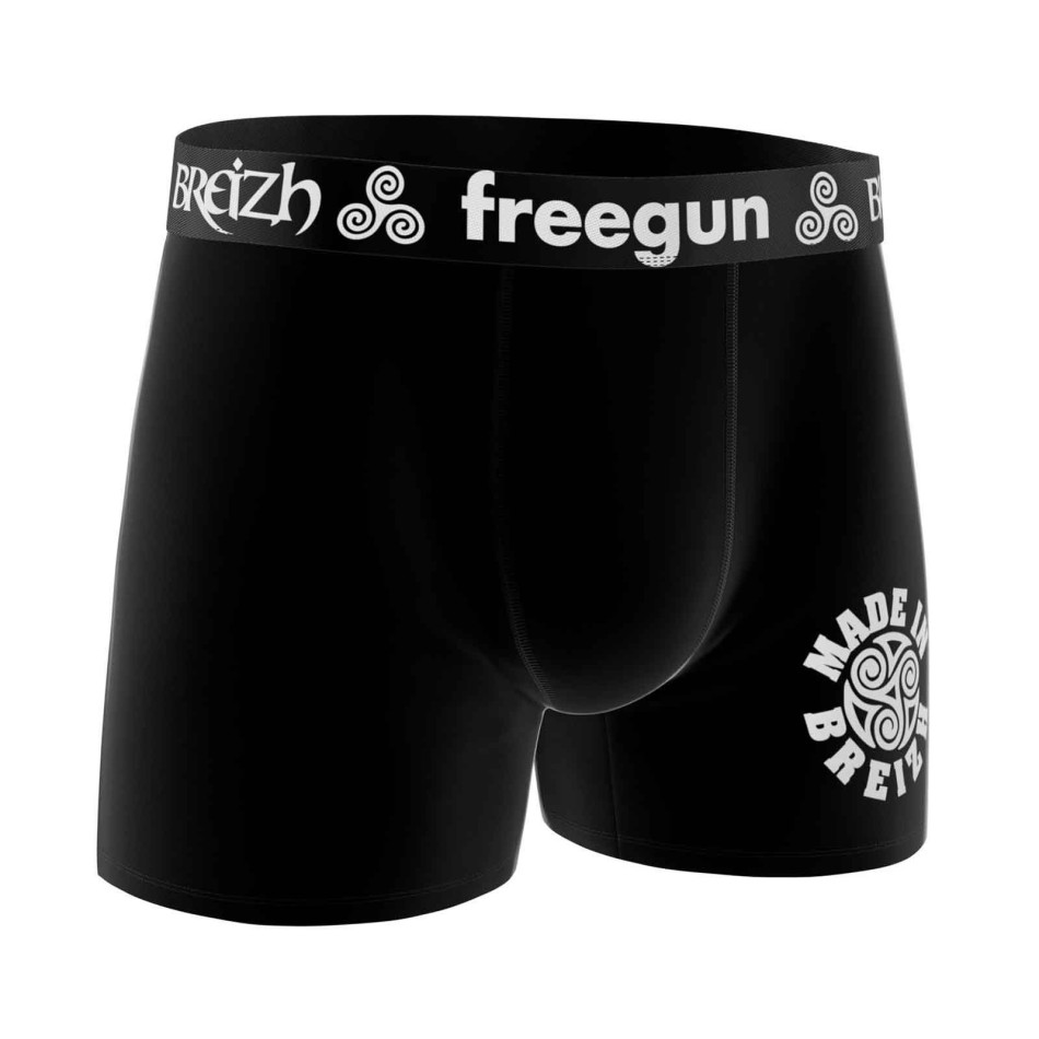 FREEGUN Set med 3 boxershorts i mikrofiber för män "Brittany" tema
