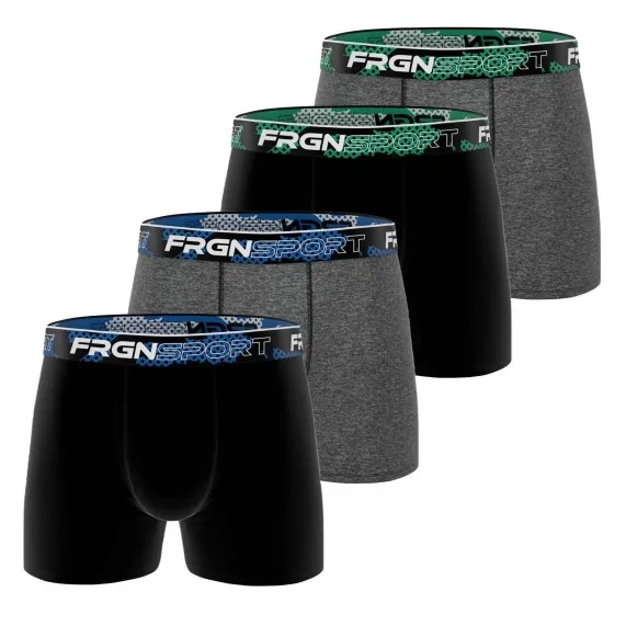 Lot de 4 Boxers Homme Coton Stretch "Dynamik Sport" (Lot boxers Homme) Freegun chez FrenchMarket