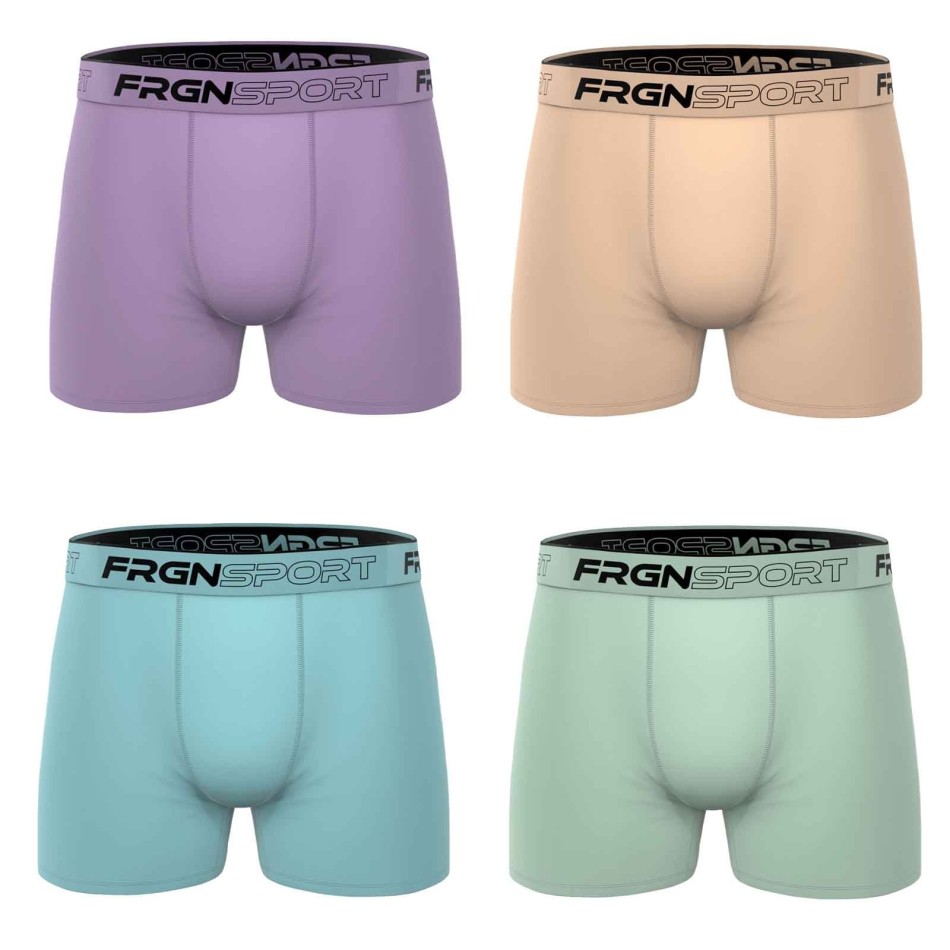 4er-Pack Boxershorts "Dynamik Sport" für Männer aus Stretch-Baumwolle (Boxershorts für Männer) Freegun auf FrenchMarket