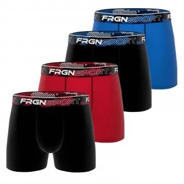 Lot de 4 Boxers Homme Coton Stretch "Dynamik Sport" (Lot boxers Homme) Freegun chez FrenchMarket