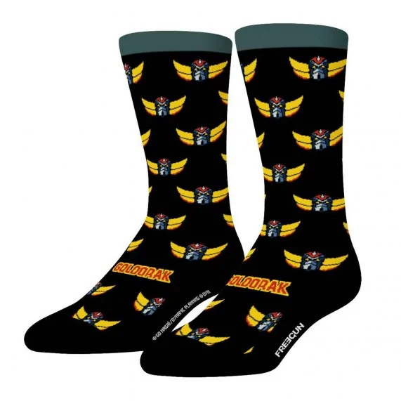Lot de 2 paires de Chaussettes Homme "Goldorak" (Chaussettes fantaisies) Freegun chez FrenchMarket