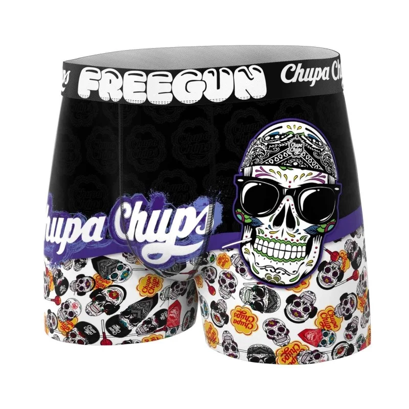 Boxer Homme FREEGUN - Microfibre Extensible - Motif Hibou - Pour Sport & Quotidien - Taille Unique (ceinture 35 Mm) - 12