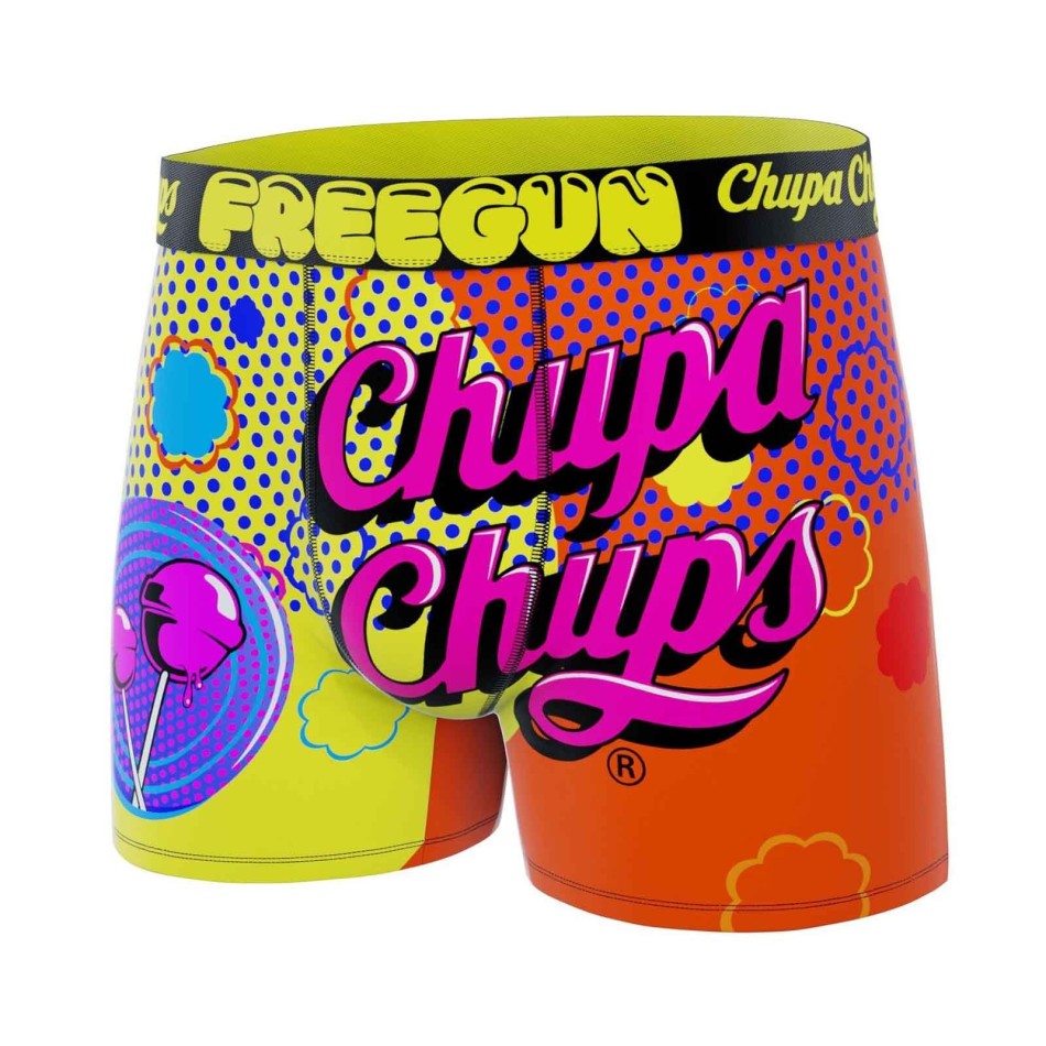Chupa Chups Psychedelic" Microvezel Boxer voor Mannen (Herenboxershorts) Freegun chez FrenchMarket